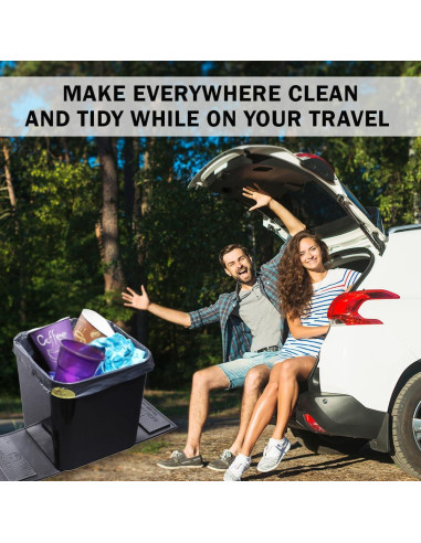 Basurero para Auto Haussimple Grande Negro 2L Antideslizante