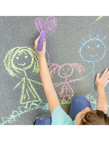 Conjunto de Tizas Jumbo JOYIN 48 Piezas Lavables 12 Colores