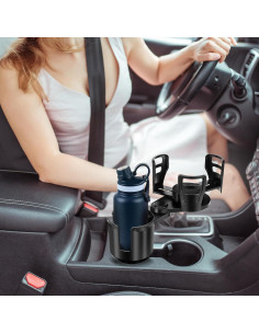 Expansor Soporte Tazas Auto TSAKBAM TB-016 Ajustable Negro 2