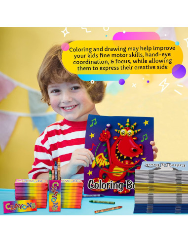 Libros para Colorear Mini Bottles N Bags 72 Paquete Crayones