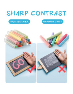 Tiza Sin Polvo NewFamily 6 Pcs Colores Lavables No Tóxicas 2