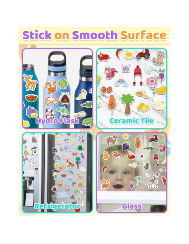 Benresive Libro de Pegatinas Reutilizables para Niños 2-4 Años