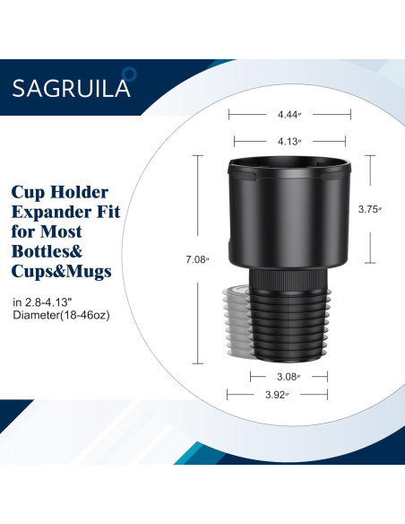 Expansor de Soporte para Tazas de Auto SAGRUILA - Base Estirable