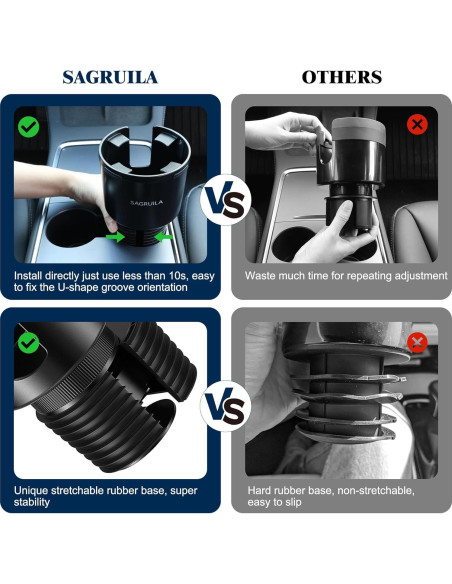 Expansor de Soporte para Tazas de Auto SAGRUILA - Base Estirable