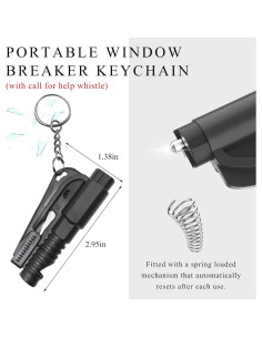 Llave de Emergencia Gasedin Multifuncional con Rompe Cristales 2