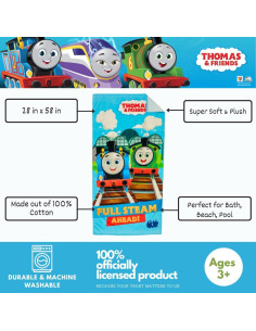 Toalla de Playa Franco Thomas & Friends 147x71 cm Suave 2