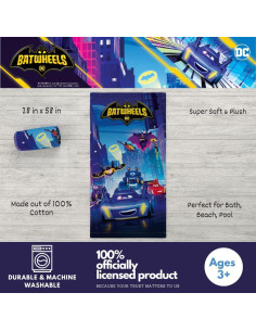 Toalla de playa Franco Batwheels 147x71 cm 100% Algodón 2