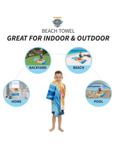 Toalla de Playa Franco Kids Paw Patrol 71x147 cm Algodón Suave 2
