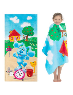 Toalla de Playa Franco Kids 100% Algodón Blues Clues 147x71 cm