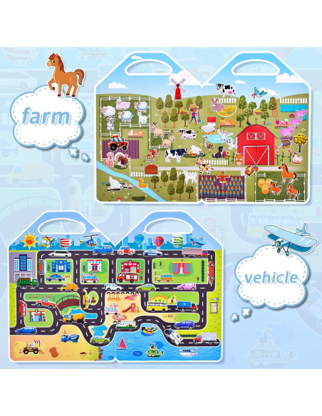 Set de 6 Libros de Stickers Puffy Cosomia 3D Reutilizables