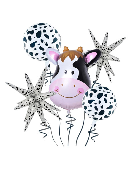 Set 5 Globos de Vaca Heyiminy 45 cm Fiesta Cumpleaños Set 5 Globos de Vaca Heyiminy 45 cm Fiesta Cumpleaños