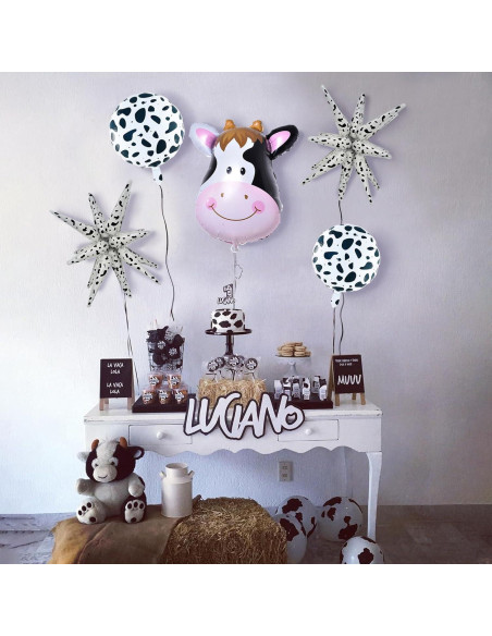 Set 5 Globos de Vaca Heyiminy 45 cm Fiesta Cumpleaños Set 5 Globos de Vaca Heyiminy 45 cm Fiesta Cumpleaños