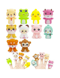 Conjunto de Marionetas de Dedos AQKILO, 10 Animales Educativos 2