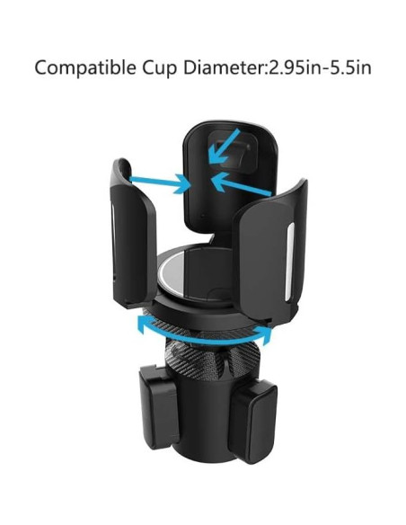 Adaptador Soporte para Tazas de Auto NOVAKE Ajustable 0.5 kg