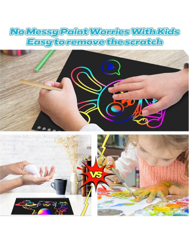 Juego de Arte Rascable Smasiagon 2 Libros para Niños