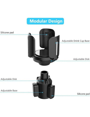 Adaptador Soporte para Tazas de Auto NOVAKE Ajustable 0.5 kg