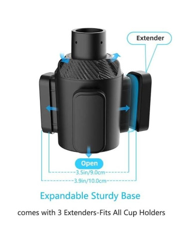 Adaptador Soporte para Tazas de Auto NOVAKE Ajustable 0.5 kg
