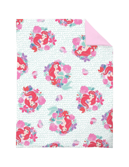 Juego de Cama Disney Ariel Jardín Marino 4 Piezas Rosa Aqua Juego de Cama Disney Ariel Jardín Marino 4 Piezas Rosa Aqua