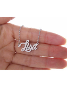 Collar de Nombre Personalizado AOLO Acero Inoxidable 35.56 cm 2