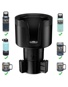 Expansor Soporte Taza Coche Integral T17 Ajustable Negro