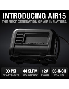 Compresor de Aire Portátil NOCO AIR15 15A 80 PSI Inflado Rápido 2
