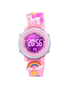 Reloj 3D Unicornio VAPCUFF Rosa A Prueba de Agua Niñas