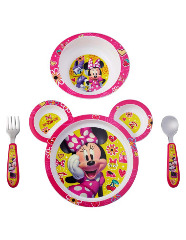 Set de vajilla Minnie Mouse 4 piezas - Apto microondas