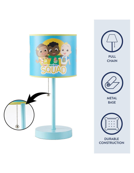 Lámpara de Mesa Cocomelon Idea Nuova 38 cm con Cadena Lámpara de Mesa Cocomelon Idea Nuova 38 cm con Cadena