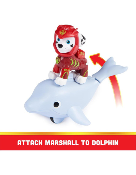 Figuras de Acción Paw Patrol Aqua Pups Marshall y Delfín