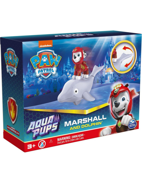 Figuras de Acción Paw Patrol Aqua Pups Marshall y Delfín