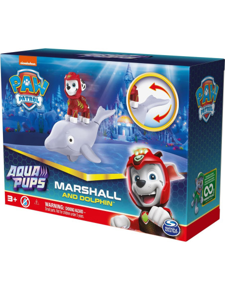 Figuras de Acción Paw Patrol Aqua Pups Marshall y Delfín