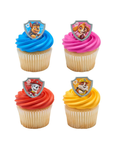Anillos de Cupcake DecoPac Paw Patrol - 24 Decoraciones