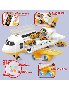 Juego de Construcción DWI Dowellin Set de Aviación y Camiones 2