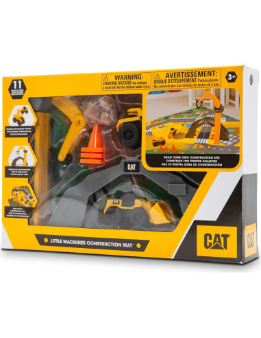 Alfombrilla de Juego CAT con Vehículos de Construcción