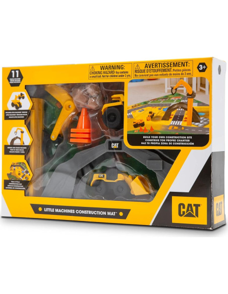 Alfombrilla de Juego CAT con Vehículos de Construcción