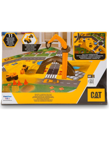 Alfombrilla de Juego CAT con Vehículos de Construcción