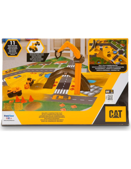 Alfombrilla de Juego CAT con Vehículos de Construcción