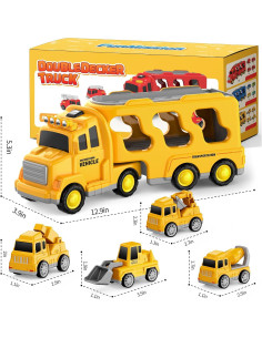 Juguete de Camión Transportador FunMission 5 en 1 para Niños 2