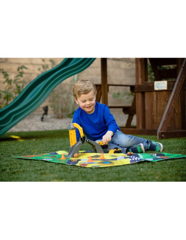 Alfombrilla de Juego CAT con Vehículos de Construcción
