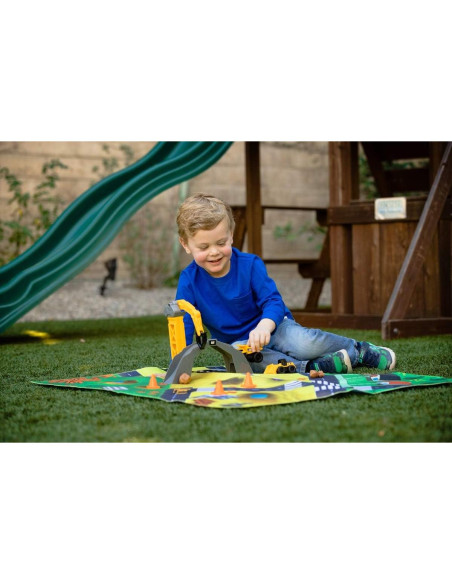 Alfombrilla de Juego CAT con Vehículos de Construcción