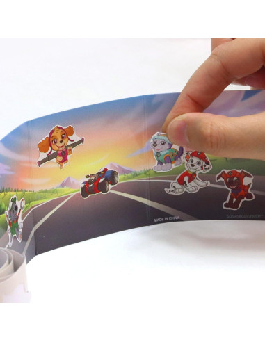 Pegatinas Paw Patrol Tara Toys con 50 piezas y escena