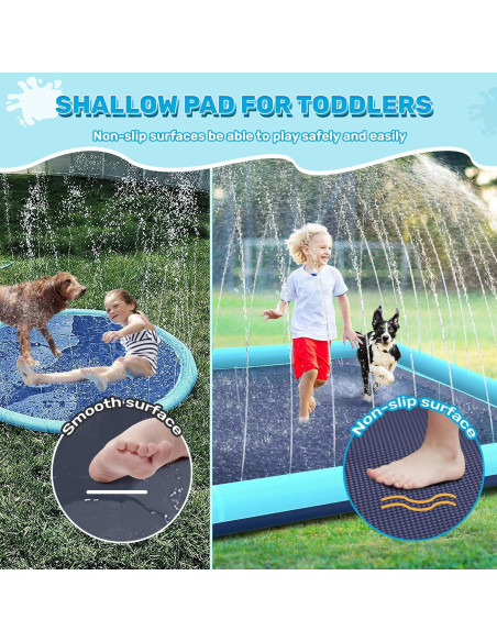 Splash Pad Bilibara 322 cm Antideslizante para Perros y Niños