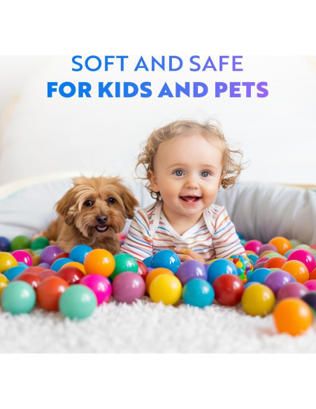 Bolas de Plástico Suave Playz 50 Unidades 8 Colores Vibrantes