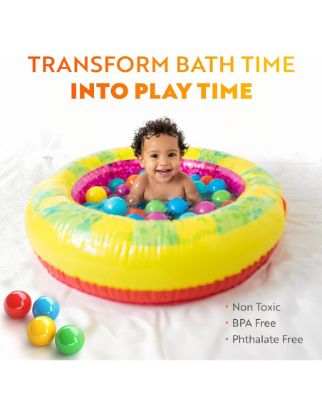 Bolas de Plástico Suave Playz 50 Unidades 8 Colores Vibrantes