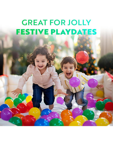 Bolas de Plástico Suave Playz 50 Unidades 8 Colores Vibrantes