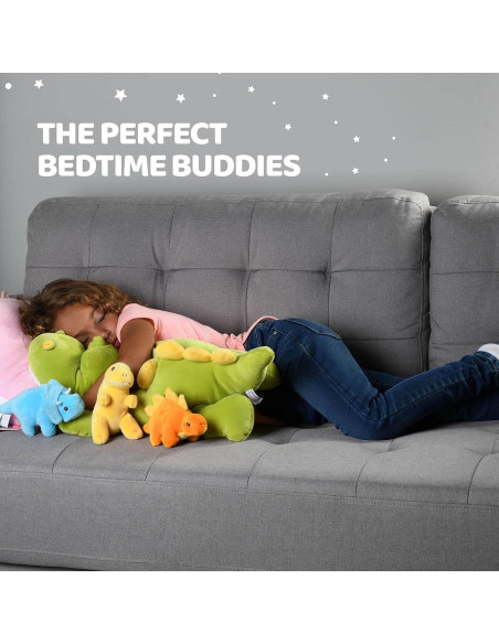 Dinosaurio Stegosaurus Prextex 38 cm con 3 peluches