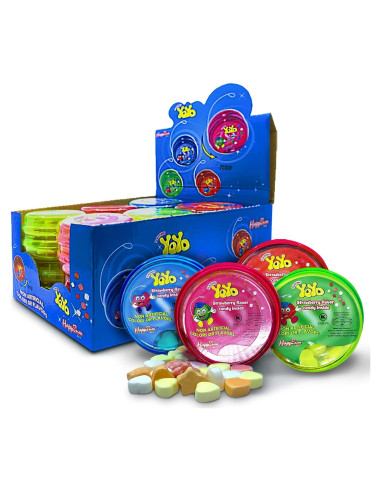 YoYo de Caramelo Happiness USA 12 Unidades Sabor Fresa