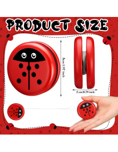 50 Yo-Yos de Metal Mariquita para Niños y Niñas 2