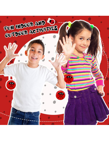 50 Yo-Yos de Metal Mariquita para Niños y Niñas
