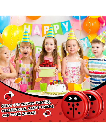 50 Yo-Yos de Metal Mariquita para Niños y Niñas